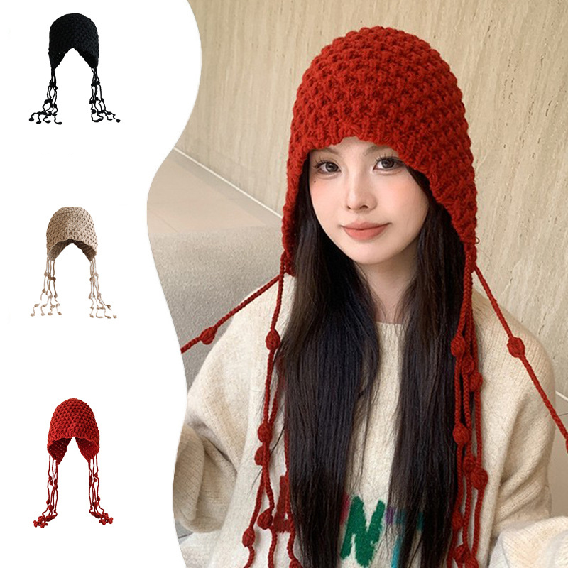 百搭針織流蘇帽
