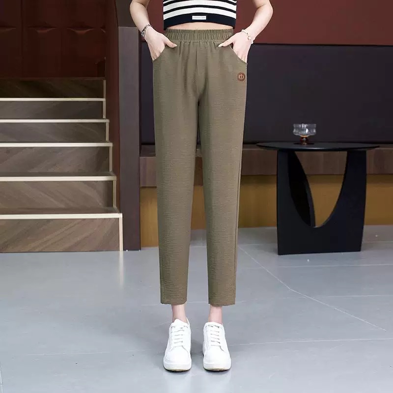 薄款冰絲九分褲