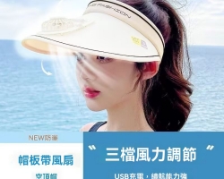 加大防曬風扇帽