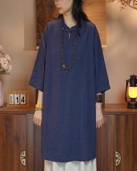 新中式立領連身裙