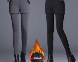 日系假兩件打底褲